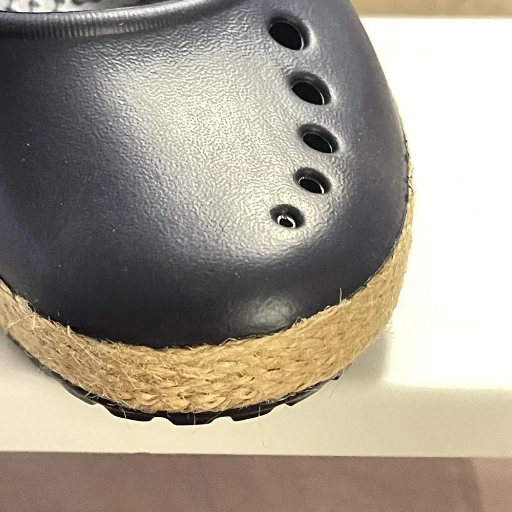 ELEGA SPORT Shoes Womens‎ Size 8 Navy Blue Flats Espadrille Jelly EVA SV-014
